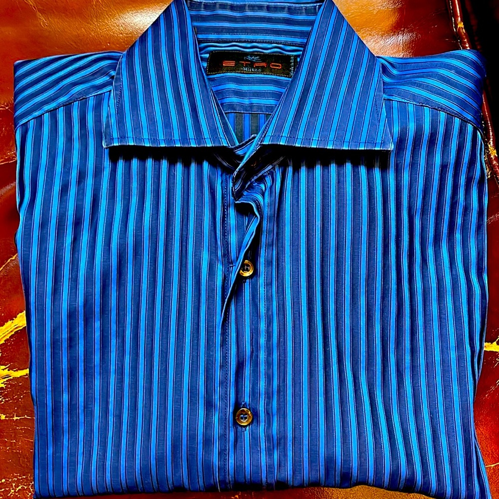 Dress or casual shirt ETRO Made in Italy blue